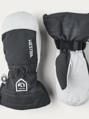 Hestra | Army Leather Heli Ski Jr. Mitt | Gray | Size 4